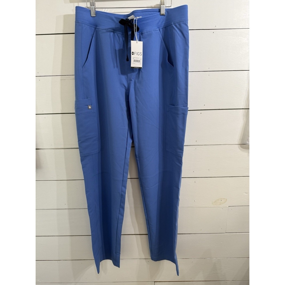 NWT Figs Mens Pants Lighter Blue Axim 2.0 Cargo Scrub Pants Large Medical Pocket